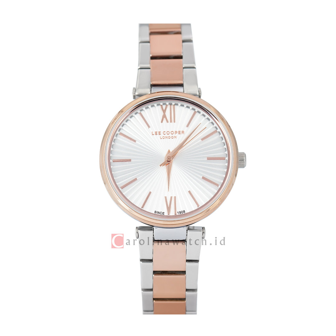 Jam Tangan LEE COOPER LC07025.530 Women White Dial Dual Tone Stainless Steel Strap