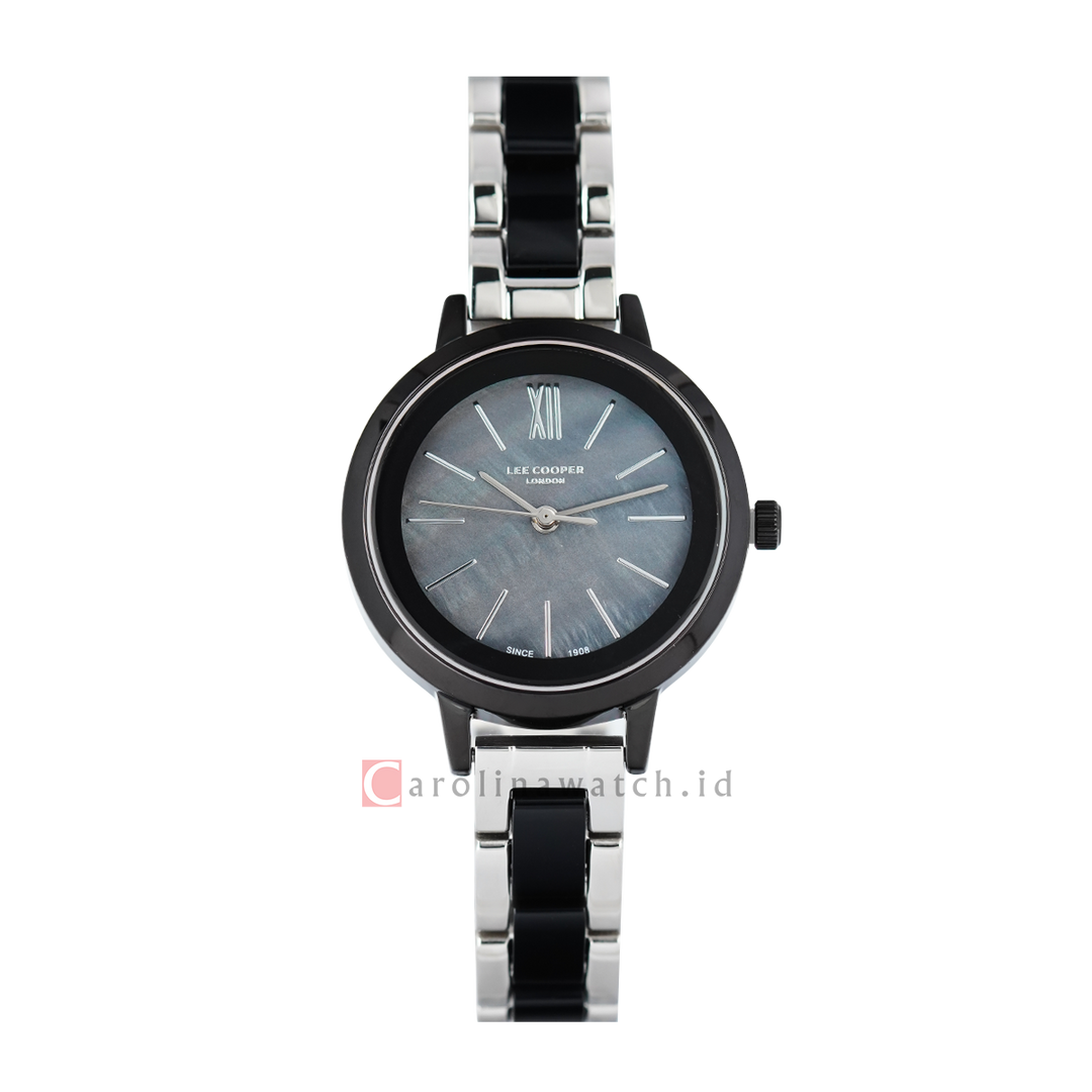 Jam Tangan LEE COOPER LC07395.650 Women Black Dial Dual Tone Stainless Steel Strap