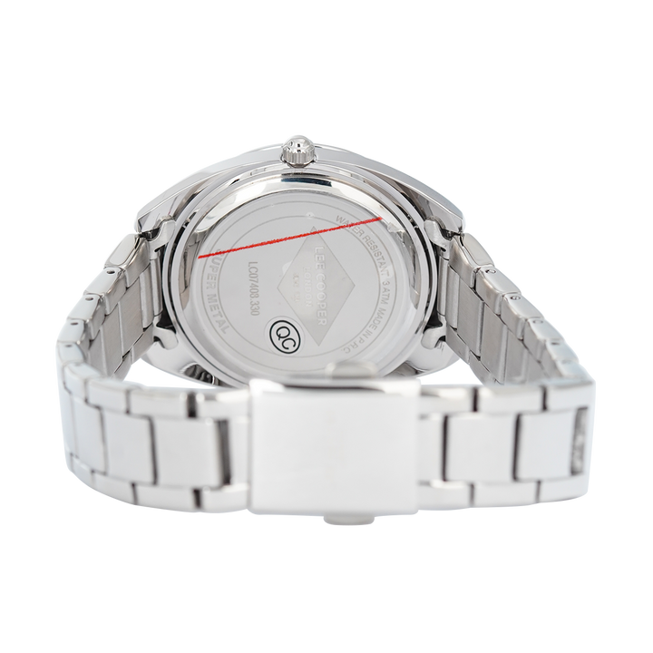 Jam Tangan LEE COOPER LC07408.330 Women White Dial Silver Stainless Steel Strap