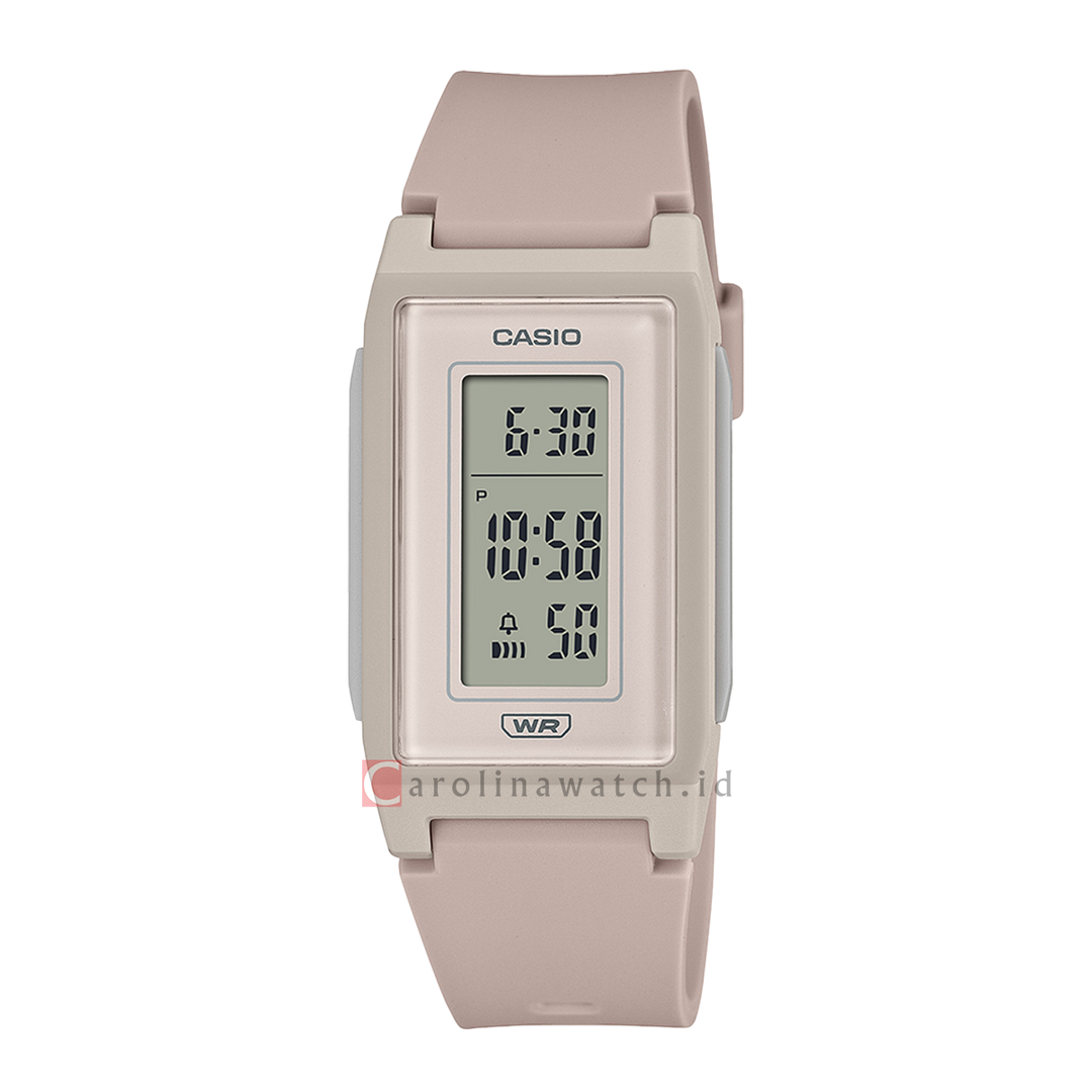 Jam Tangan Casio General LF-10WH-4D Women Digital Dial Nude Pink Resin Band