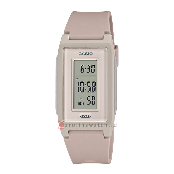 Jam Tangan Casio General LF-10WH-4D Women Digital Dial Nude Pink Resin Band