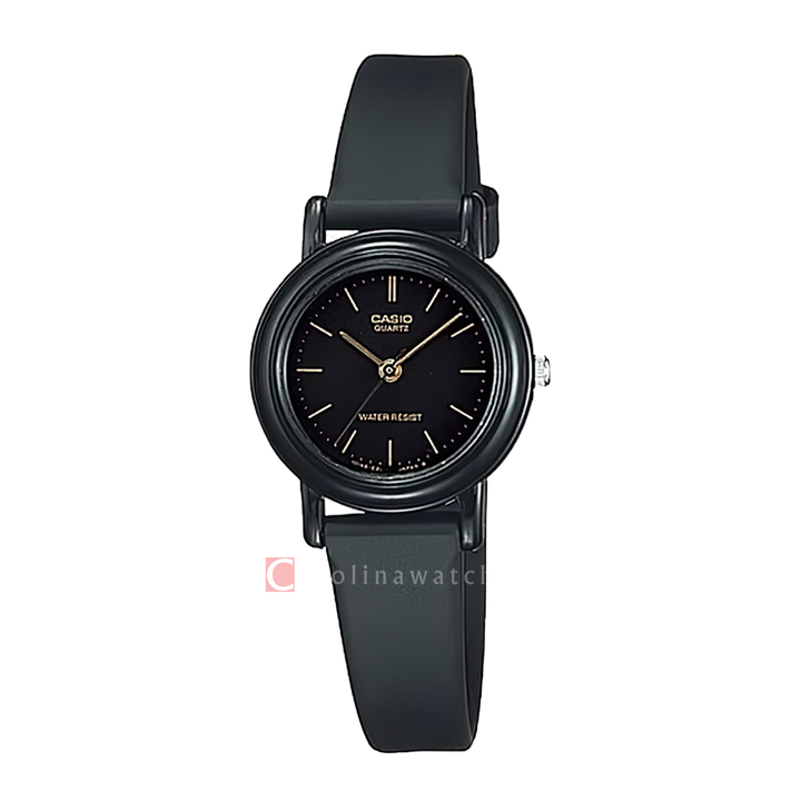 Jam Tangan Casio General LQ-139AMV-1E Women Black Dial Black Rubber Strap