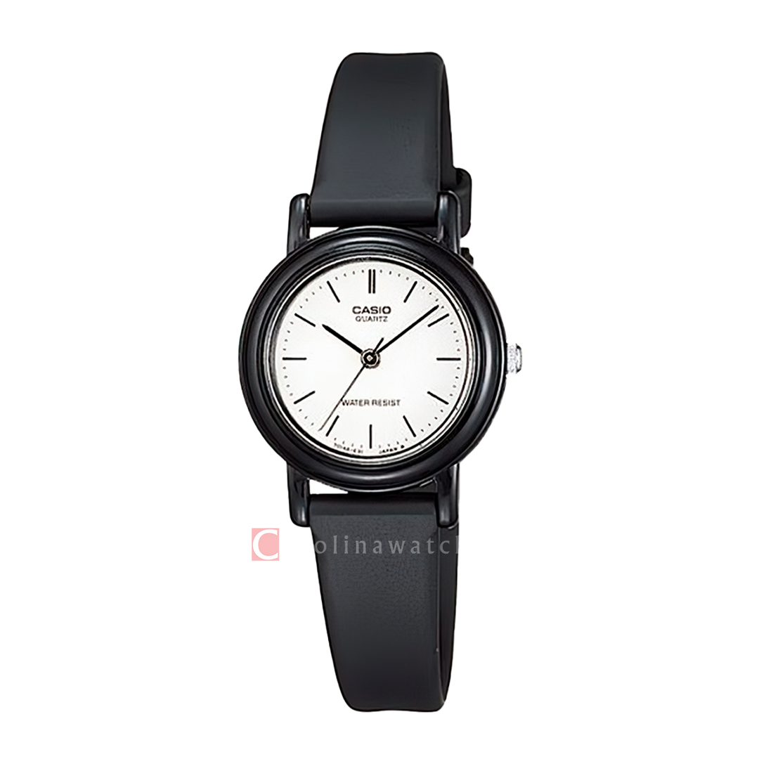 Jam Tangan Casio General LQ-139BMV-7E Women White Dial Black Rubber Band