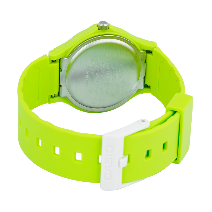 Jam Tangan Casio POP LQ-24B-3B Women Green Dial Green Resin Band