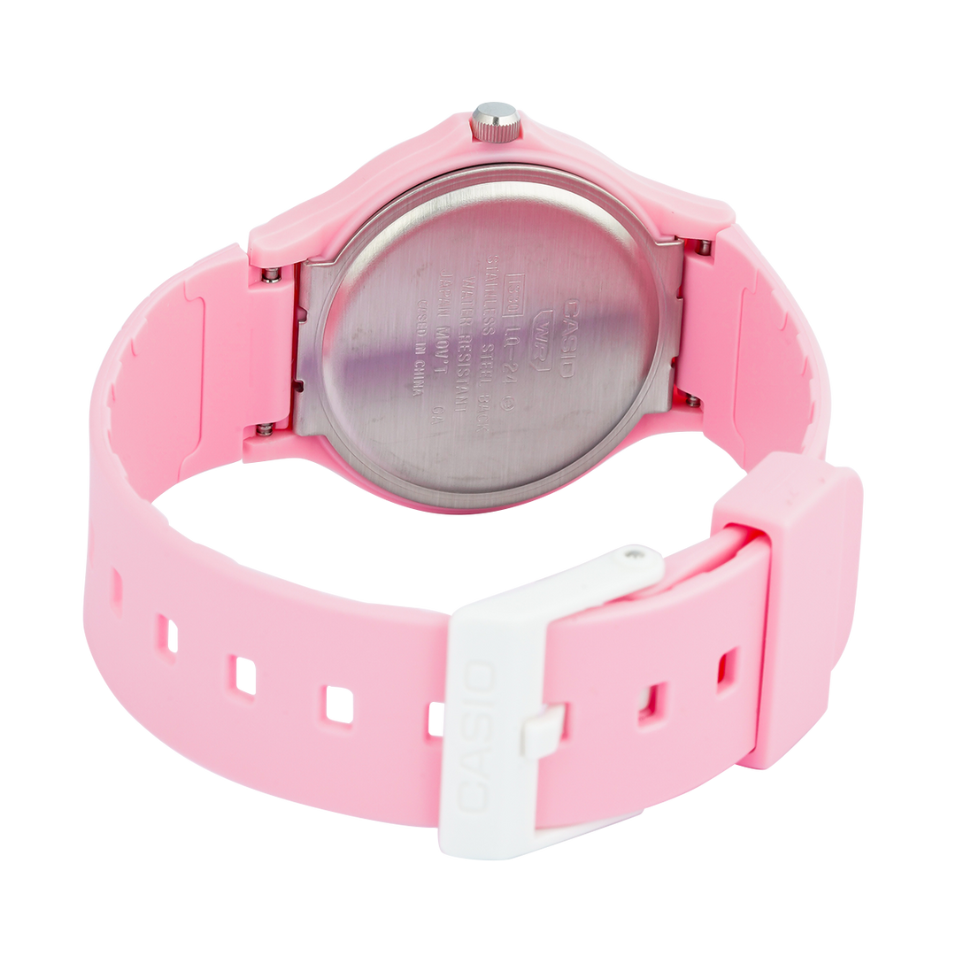 Jam Tangan Casio POP LQ-24B-4B Women Pink Dial Pink Resin Band