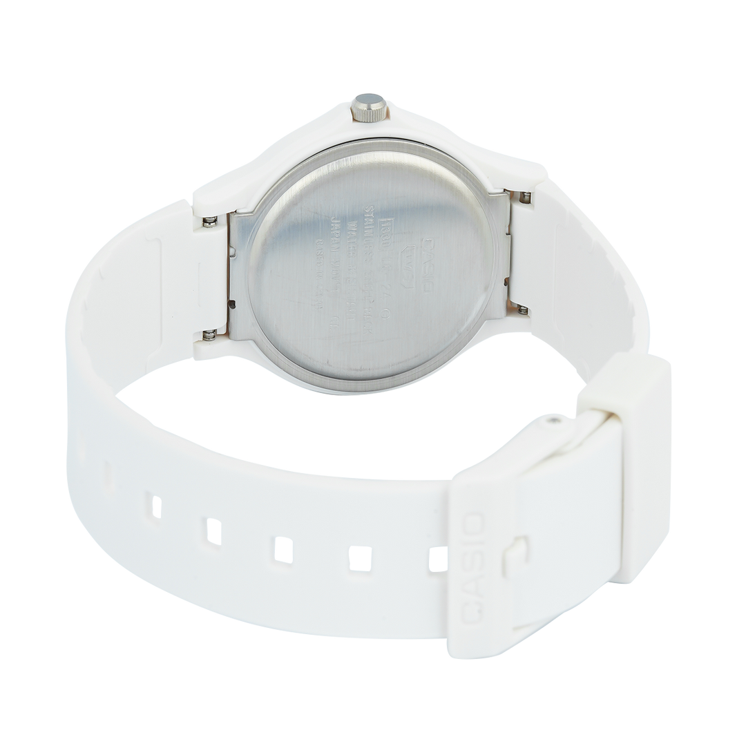 Jam Tangan Casio POP LQ-24B-7B Women White Dial White Resin Band