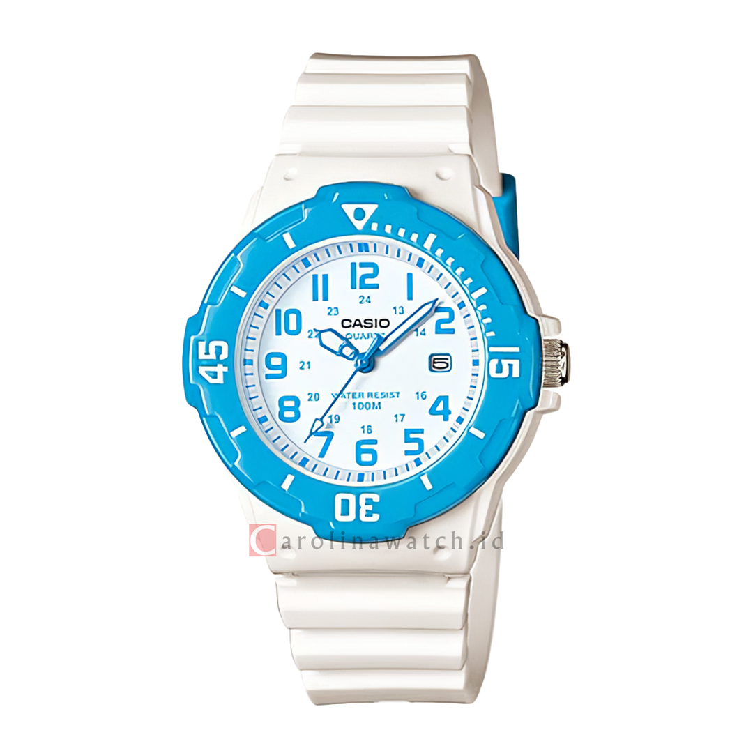 Jam Tangan Casio LRW-200H-2B Women White Dial White Resin Band