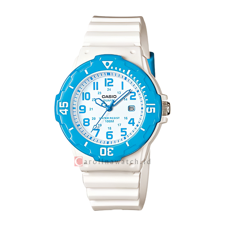 Jam Tangan Casio LRW-200H-2B Women White Dial White Resin Band