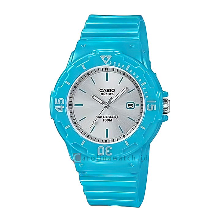 Jam Tangan Casio General LRW-200H-2E3 Women White Dial Blue Resin Band