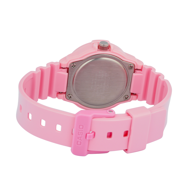 Jam Tangan Casio POP LRW-200H-4B2 Women White Dial Pink Resin Band