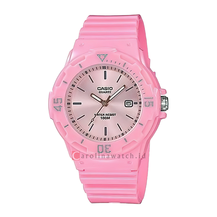 Jam Tangan Casio POP LRW-200H-4E4 Women Pink Dial Pink Resin Band