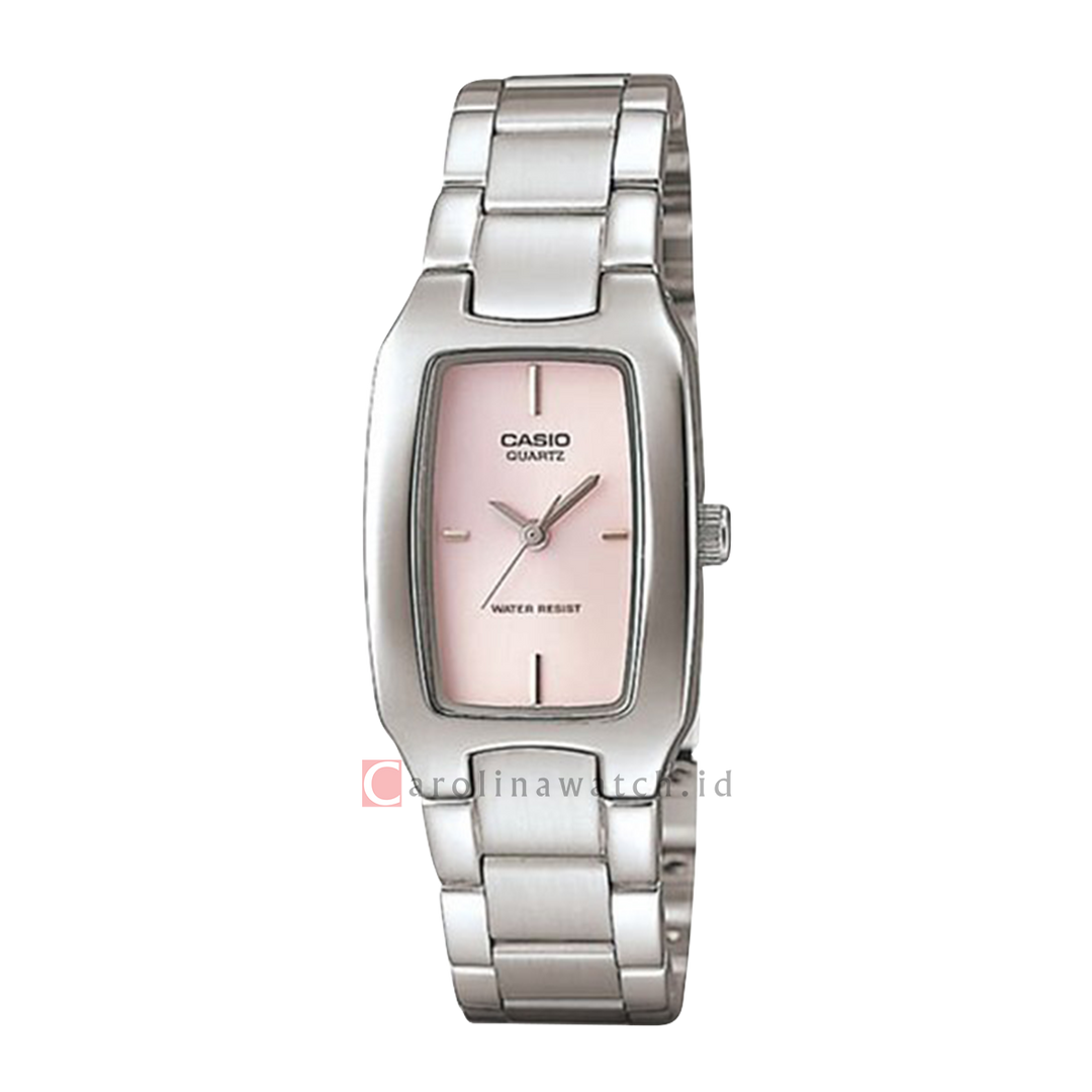 Jam Tangan Casio General LTP-1165A-4C Women Pink Dial Stainless Steel Band