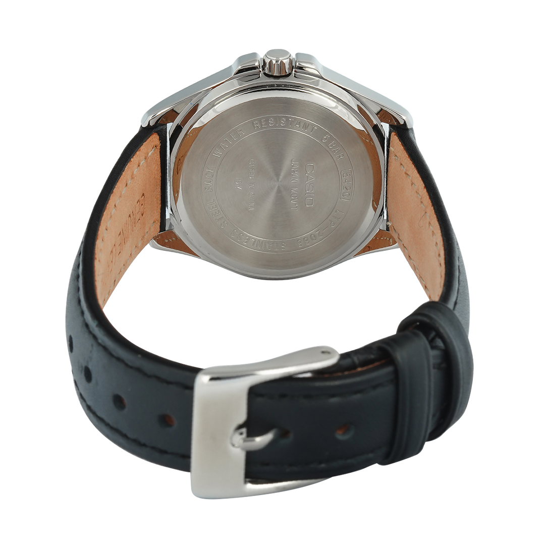 Jam Tangan Casio General LTP-2088L-2A Women Turquoise Blue Dial Turquoise Black Leather Band