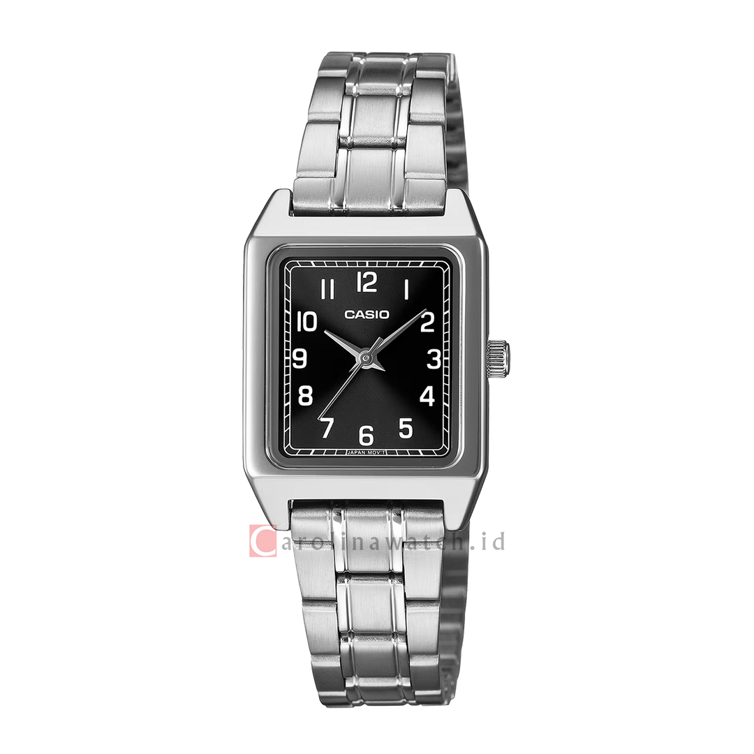 Jam Tangan Casio General LTP-B150DA-1B Women Black Dial Stainless Steel Band
