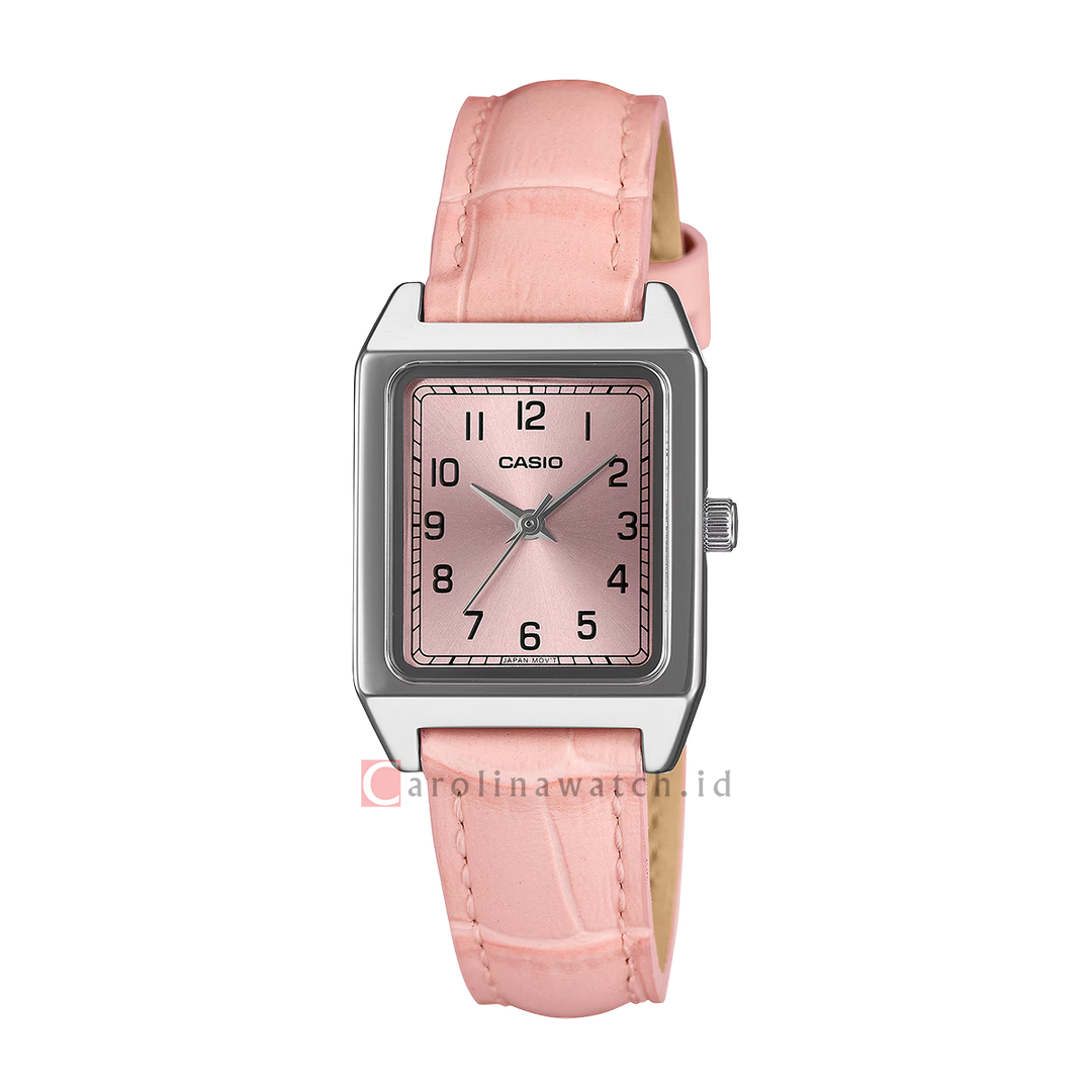Jam Tangan Casio General LTP-B150LA-4B Women Pink Dial Pink Leather Strap
