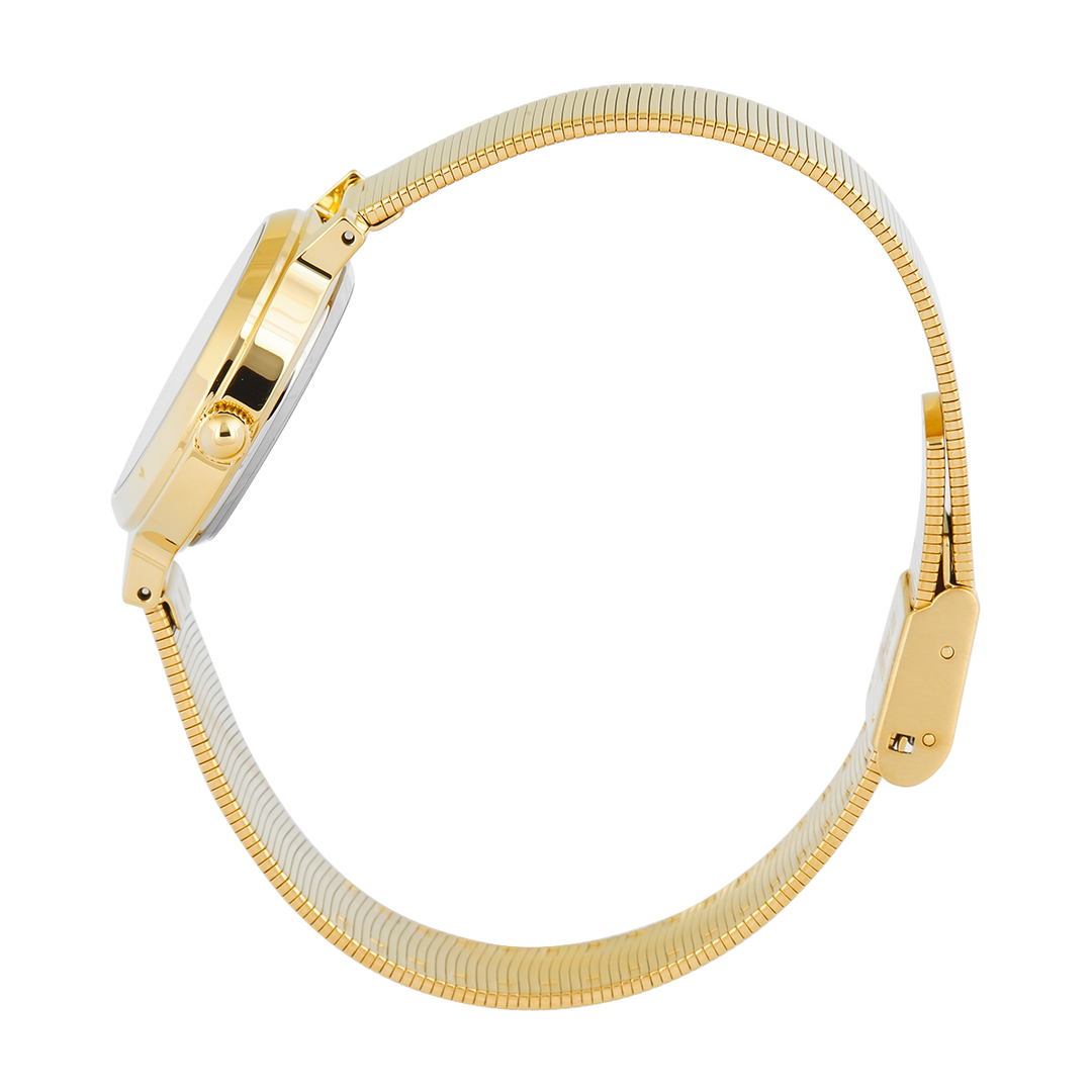 Jam Tangan Casio Standard LTP-B170G-5B Women Analog Dial Gold Stainless Steel Band