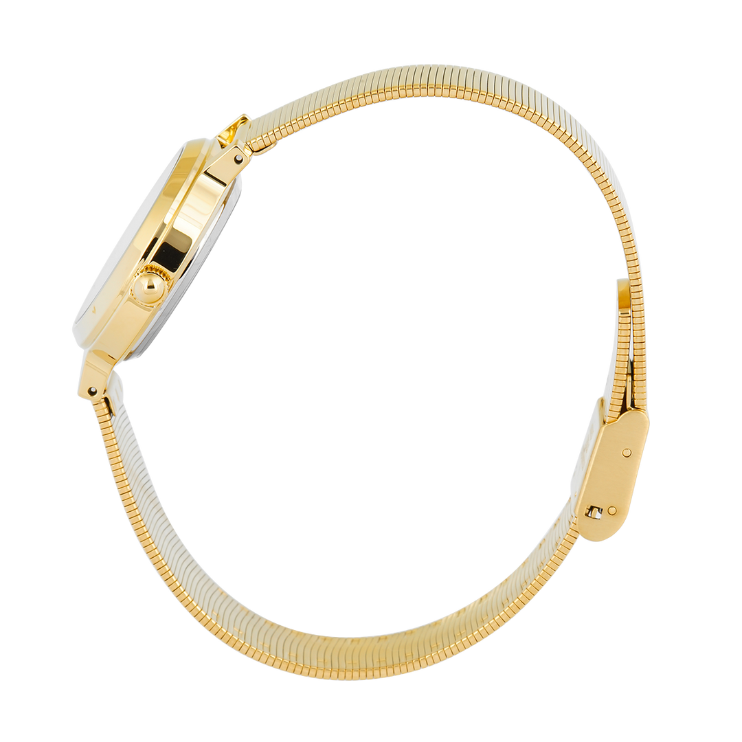 Jam Tangan Casio Standard LTP-B170G-9B Women Analog Dial Gold Stainless Steel Band