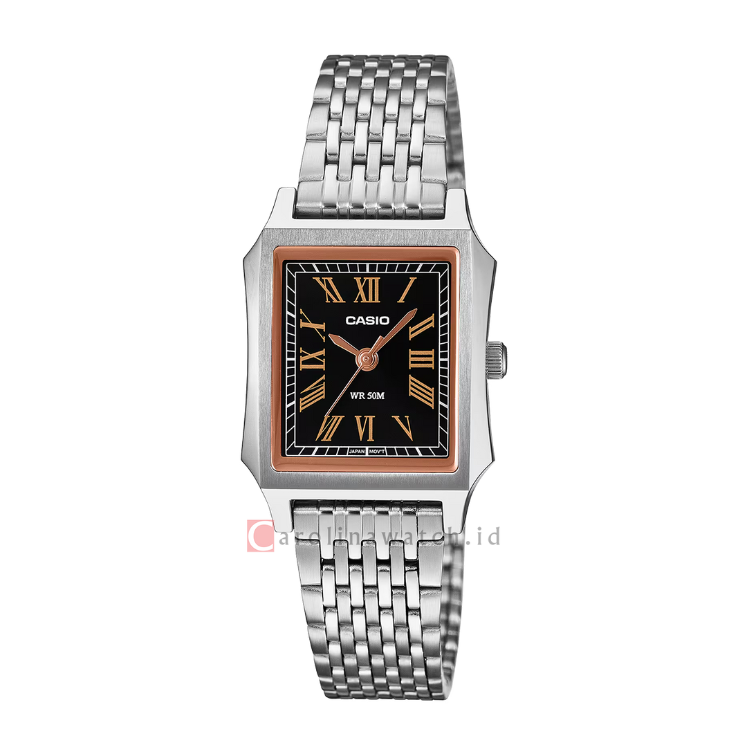 Jam Tangan Casio Standard LTP-B190D-1B Women Analog Dial Stainless Steel Band
