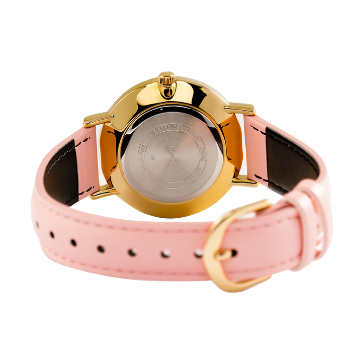 Jam Tangan Casio General LTP-VT01GL-4B Women Pink Dial Pink Leather Band