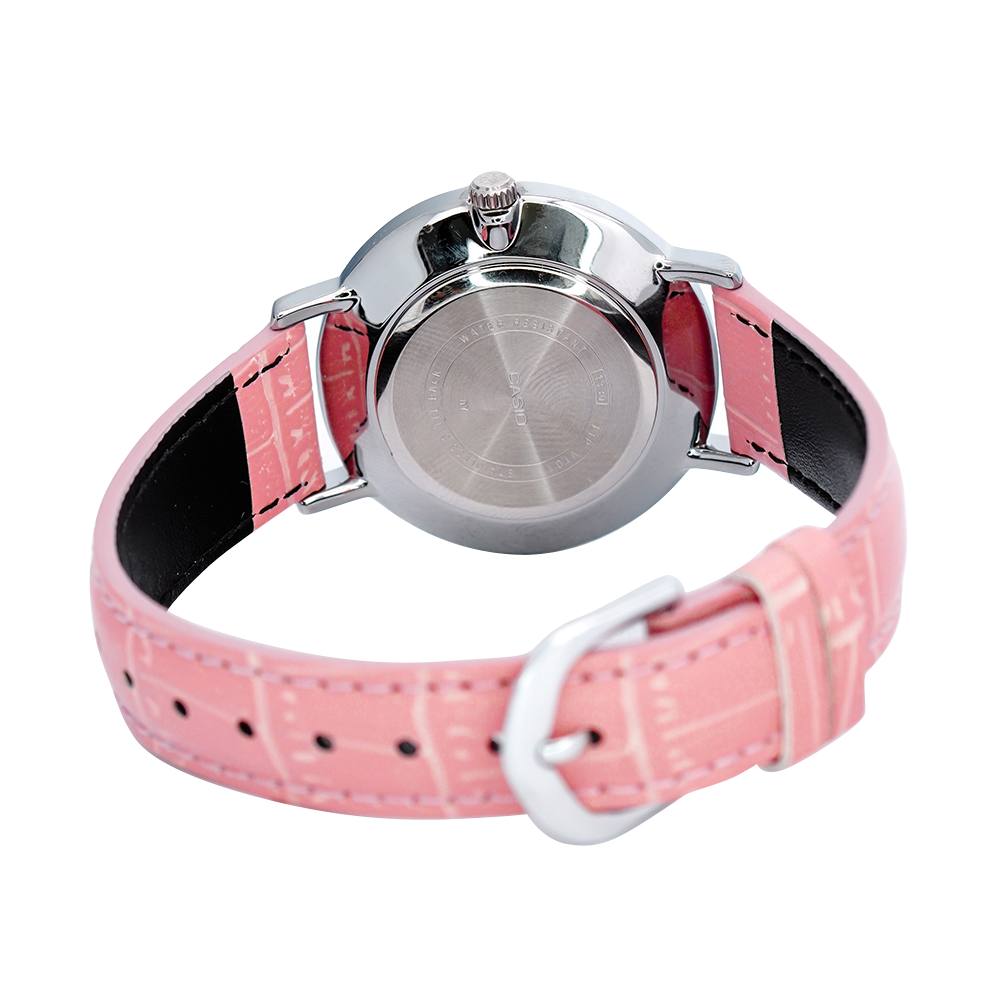 Jam Tangan Casio General LTP-VT01L-4B Women Pink Leather Band