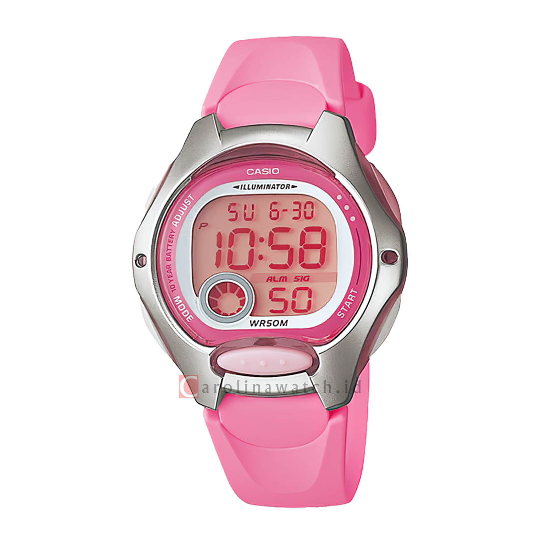 Jam Tangan Casio LW-200-4B Unisex Digital Dial Pink Resin Band