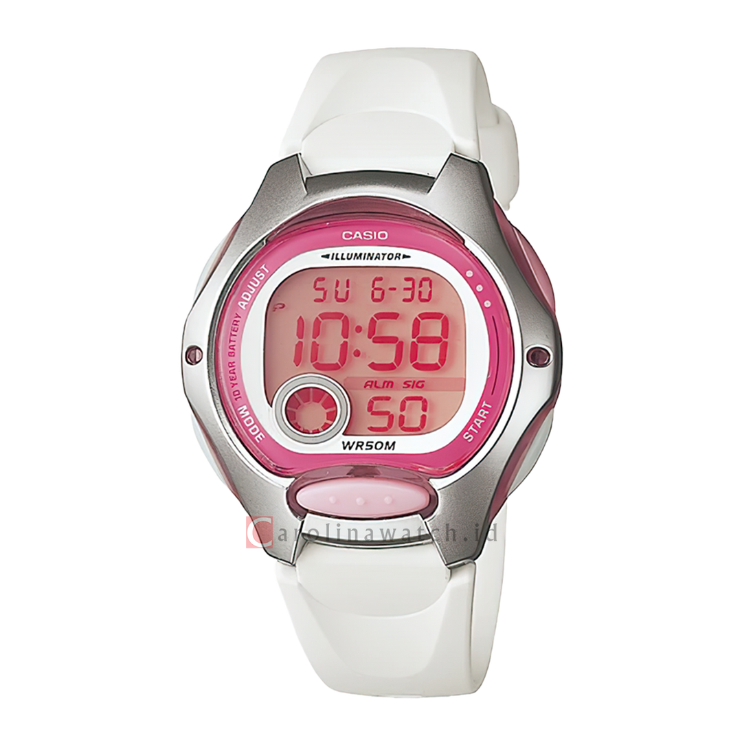 Jam Tangan Casio LW-200-7A Unisex Digital Dial White Resin Band