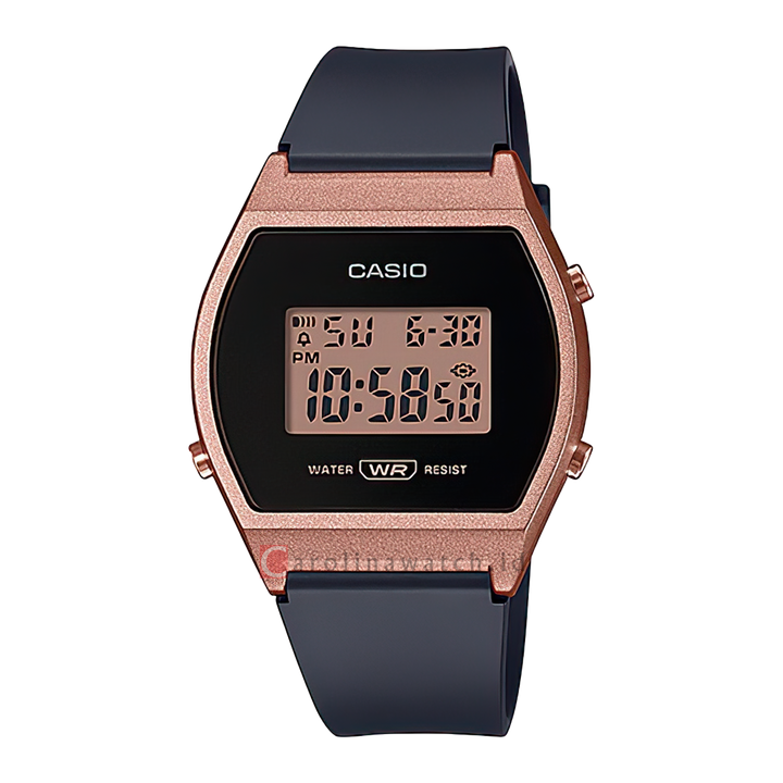 Jam Tangan Casio LW-204-1A Unisex Digital Dial Black Resin Band