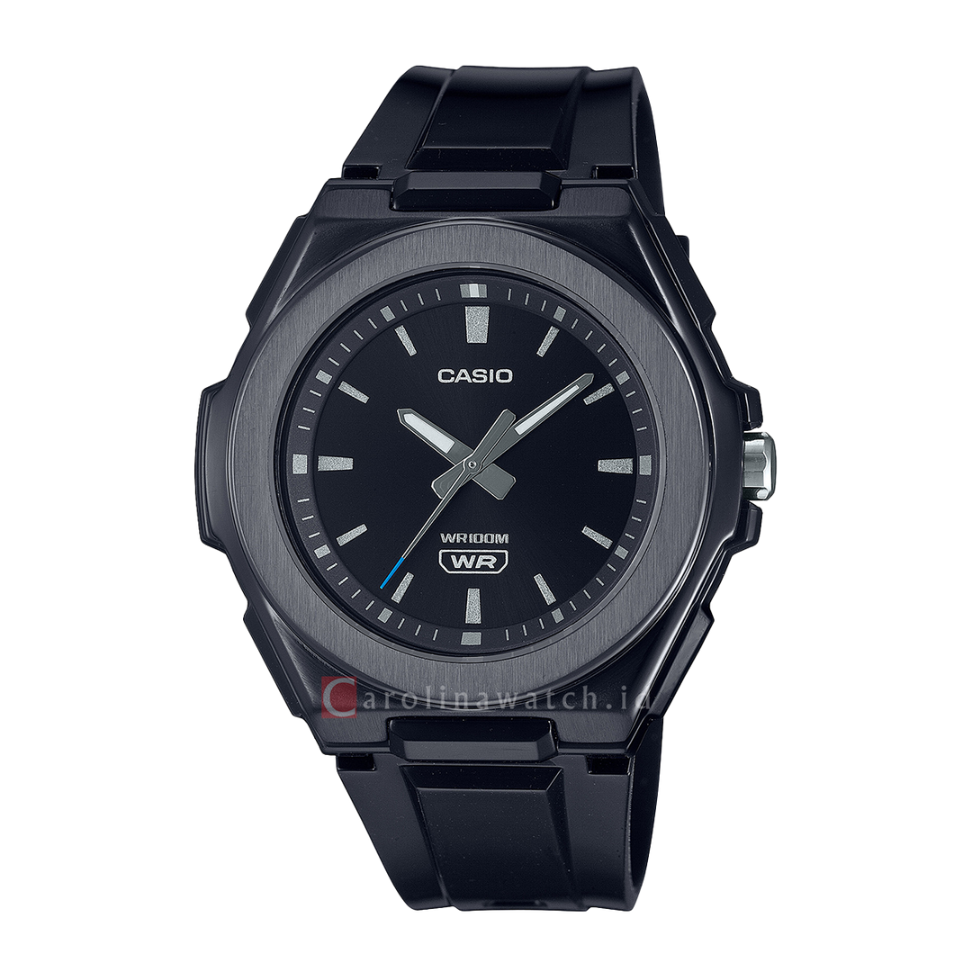 Jam Tangan Casio General LWA-300HB-1E Men Black Dial Black Rubber Strap