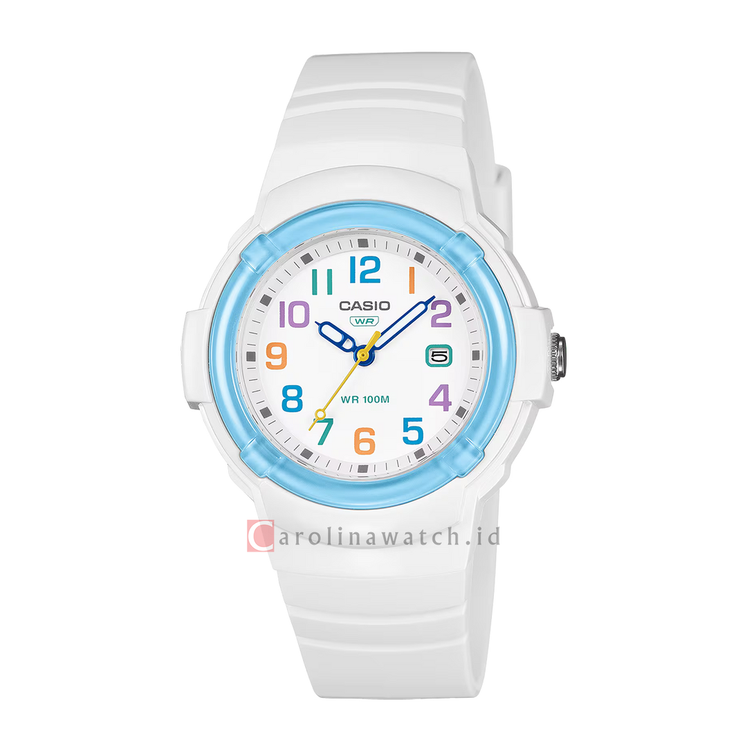 Jam Tangan Casio POP LX-800H-7A2 Women White Dial White Resin Band