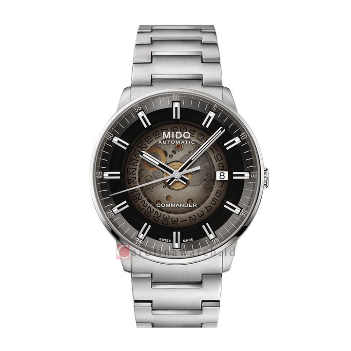 Jam Tangan MIDO Commander Gradient M0214071141100 Men Gradient Dial Silver Stainless Steel Strap