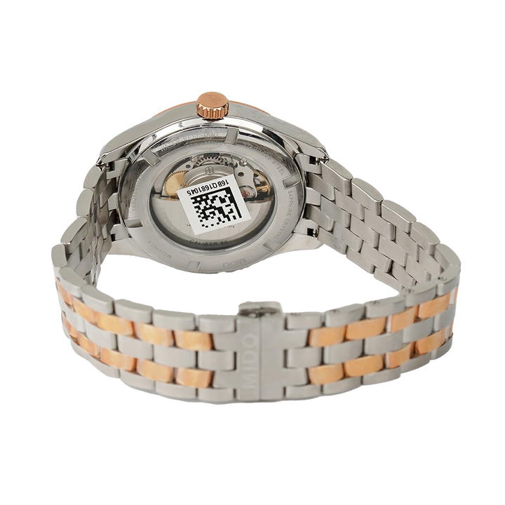 Jam Tangan MIDO Belluna II Automatic M0244072203109 Men Silver Dial Dual Tone Stainless Steel Strap