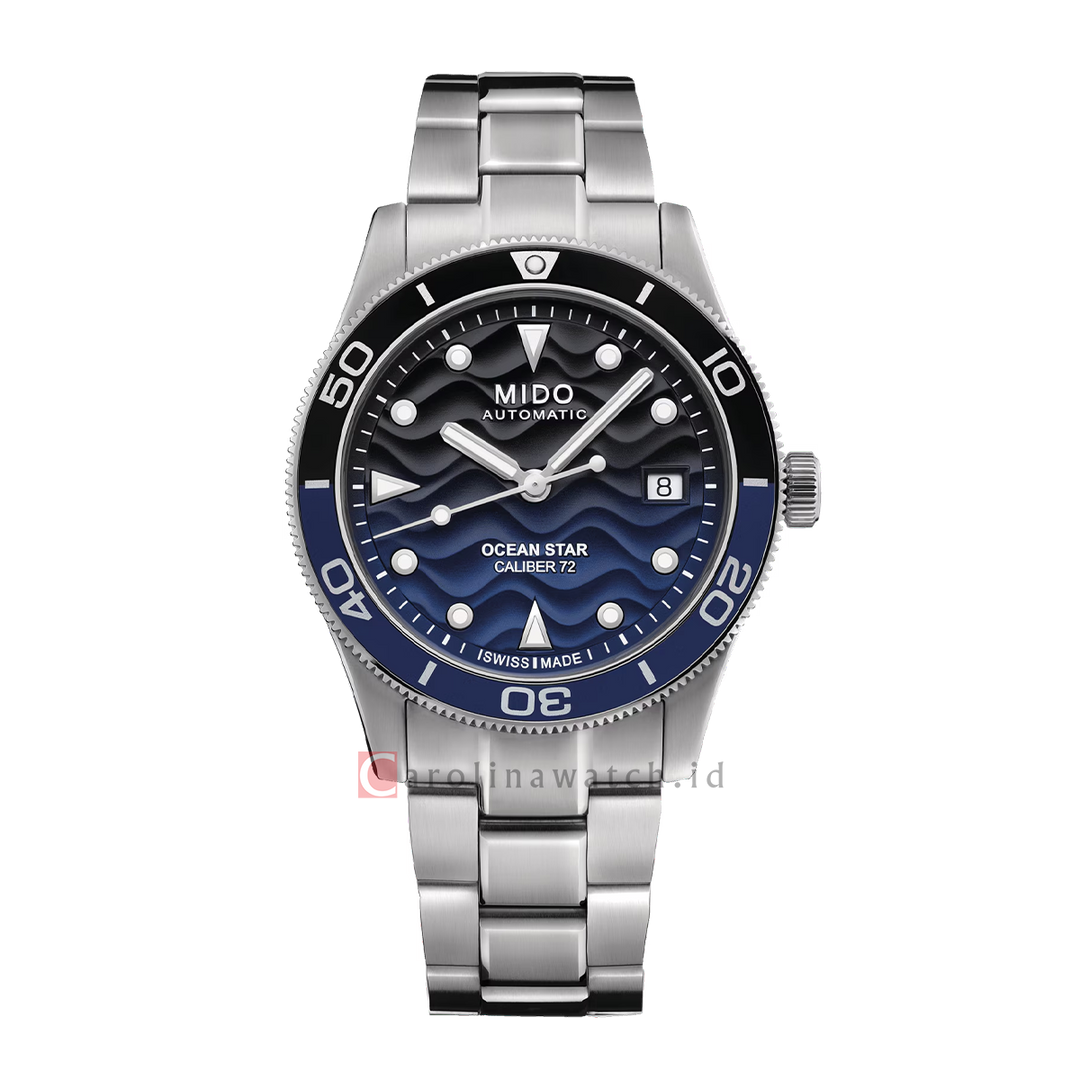 Jam Tangan MIDO Ocean Star 39 M0269071104100 Men Blue Gradient Dial Stainless Steel Strap