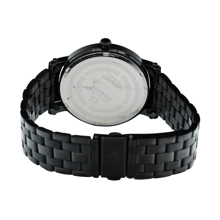 Jam Tangan Hegner M5016IPBA Men Black Dial Black Stainless Steel Strap