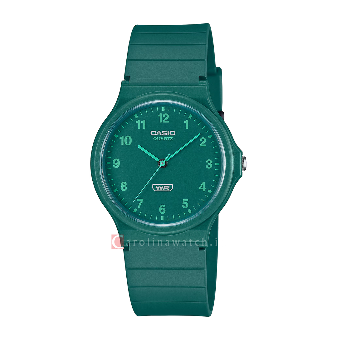 Jam Tangan Casio MQ-24B-3B Women Green Dial Green Resin Band