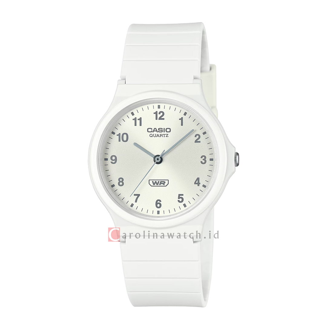 Jam Tangan Casio MQ-24B-7B Women White Dial White Resin Band