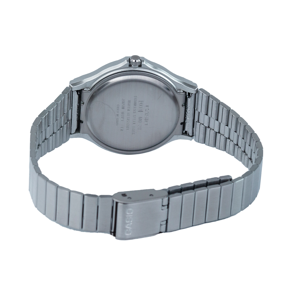 Jam Tangan Casio General MQ-24D-7E Unisex Silver Dial Stainless Steel Band