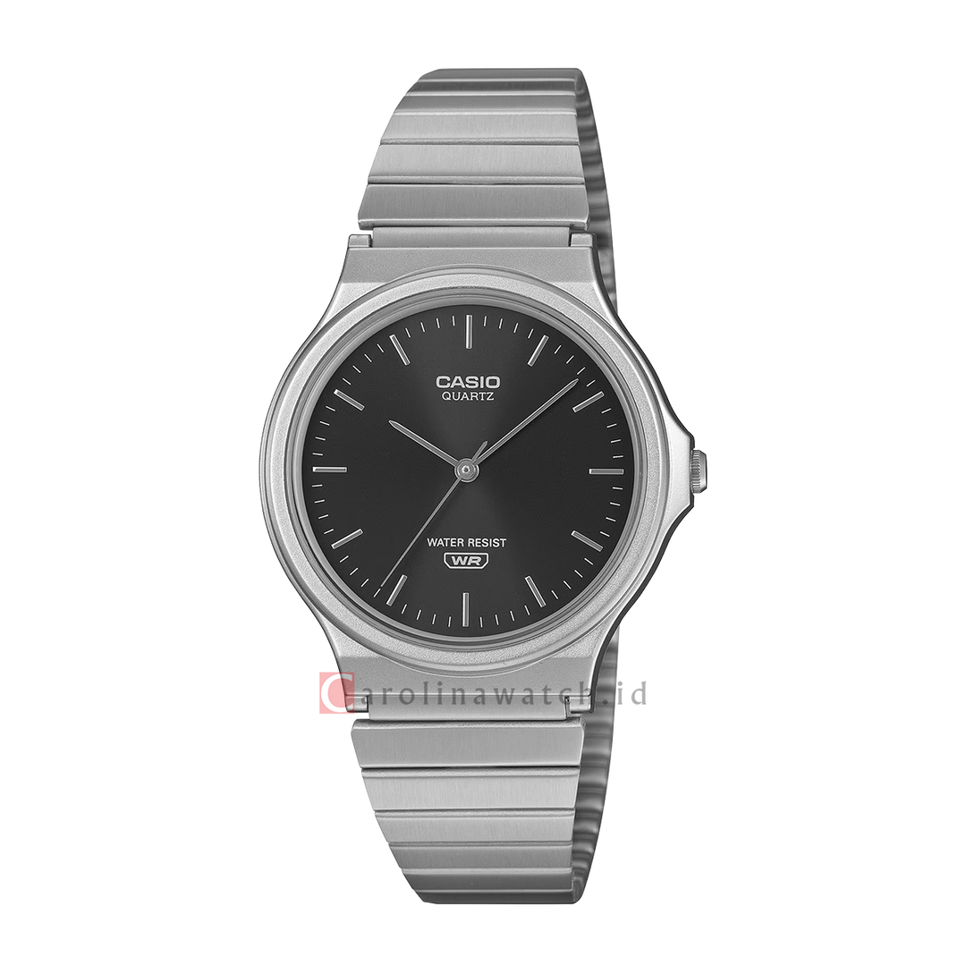 Jam Tangan Casio General MQ-24DA-1A Men Black Dial Stainless Steel Band