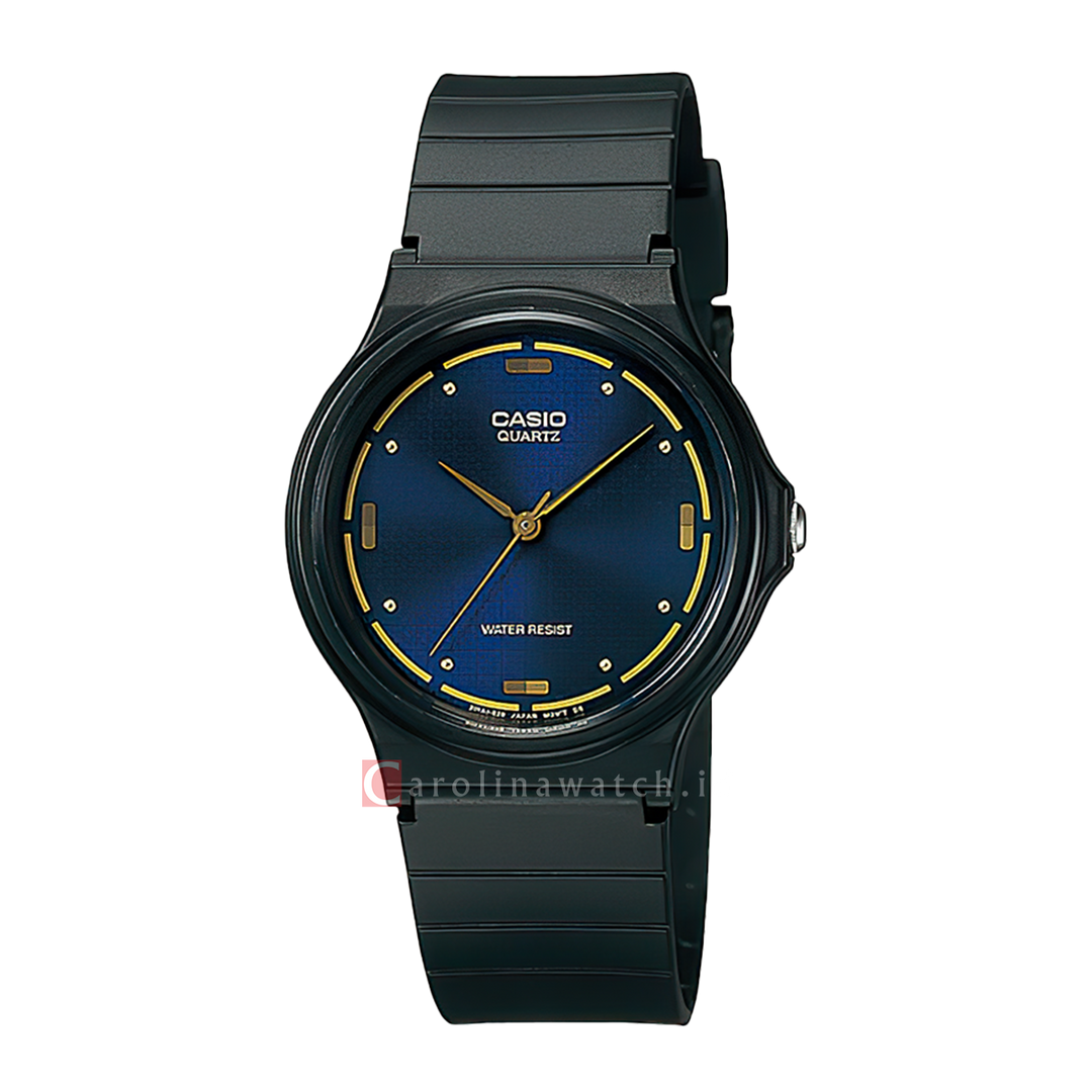 Jam Tangan Casio MQ-76-2A Unisex Blue Dial Black Resin Band