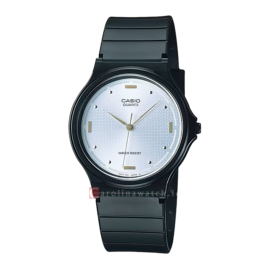 Jam Tangan Casio Youth MQ-76-7A1 Men Silver Dial Black Resin Band