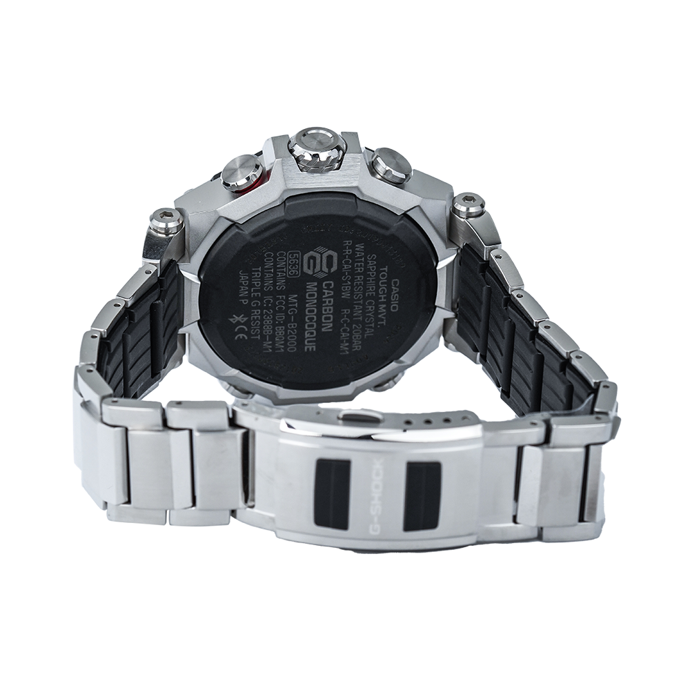 Jam Tangan CASIO G SHOCK MTG-B2000D-1A Men Tough Solar Triple G Resist Black Dial Composite Band