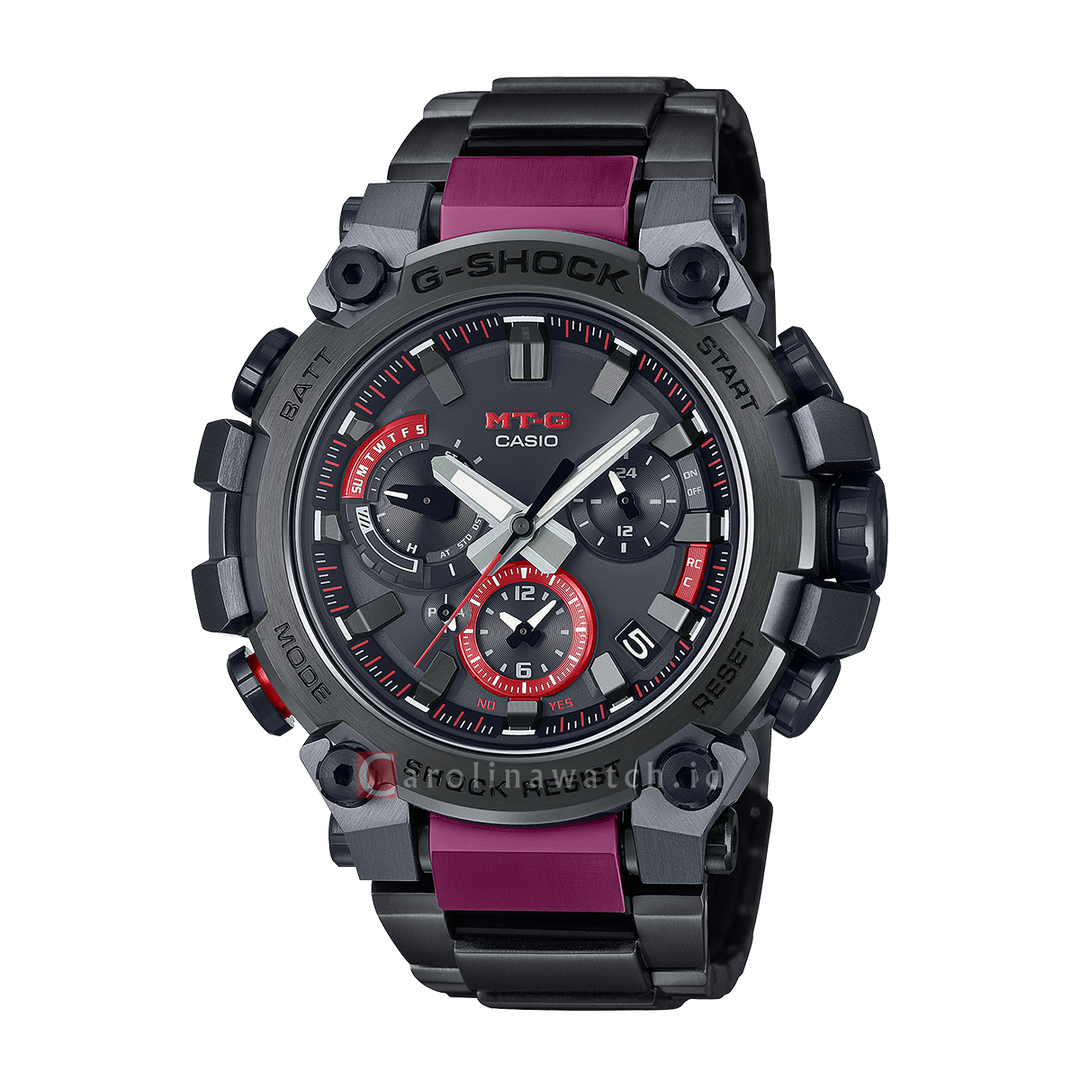 Jam Tangan CASIO G SHOCK MTG-B3000BD-1A Men Tough Solar Dark Grey Stainless Steel Composite Band