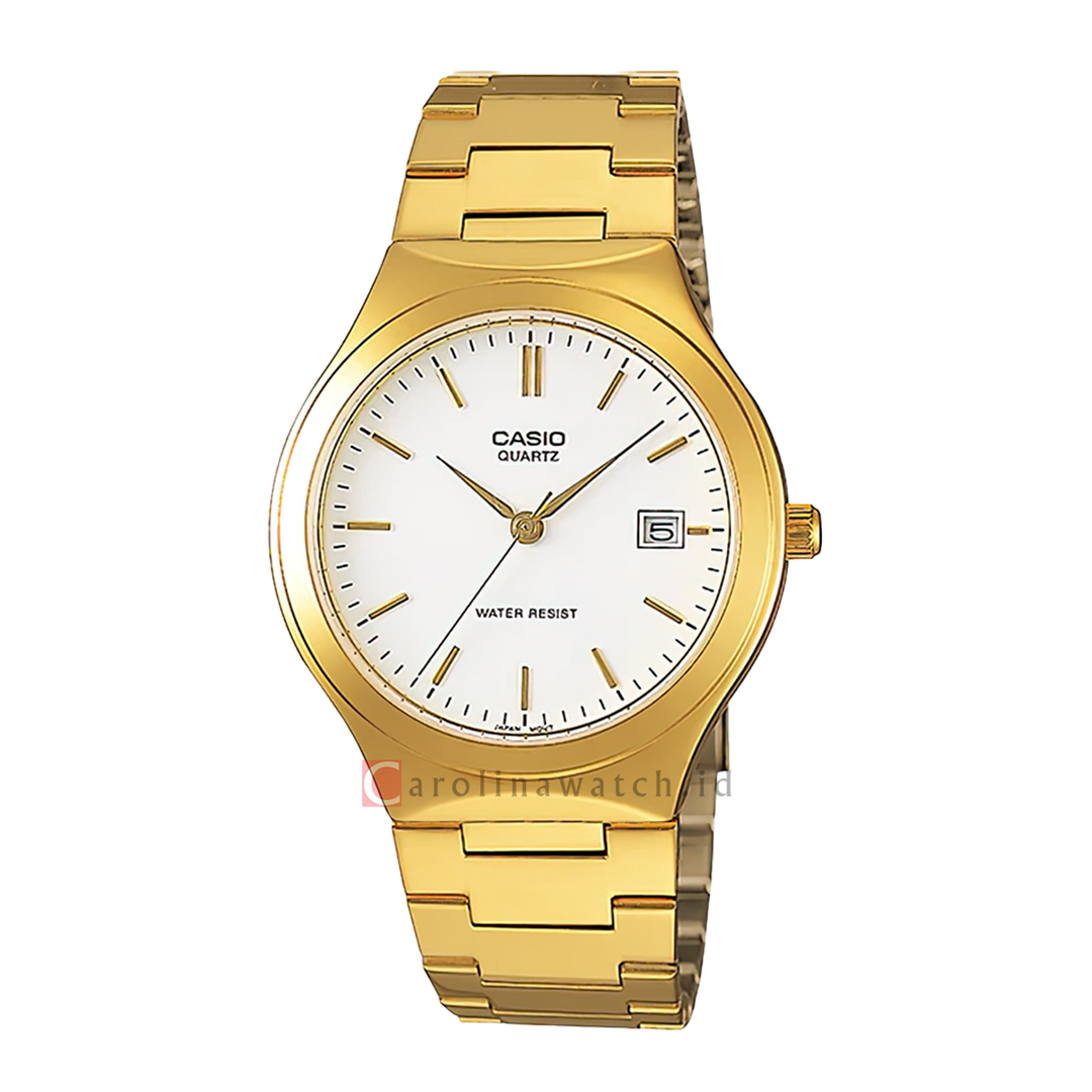 Jam Tangan Casio General MTP-1170N-7A Men Silver Dial Gold Stainless Steel Band