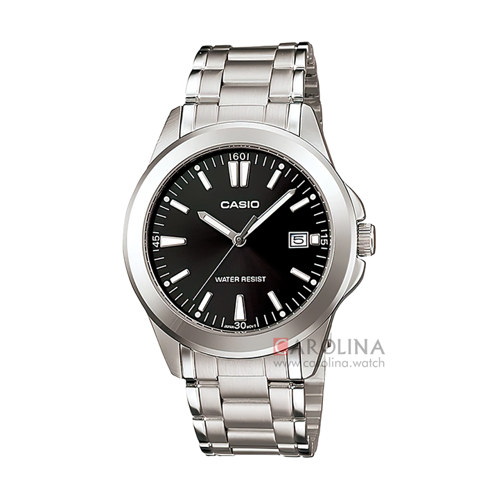 Jam Tangan Casio General MTP-1215A-1A2 Men Black Dial Stainless Steel Band