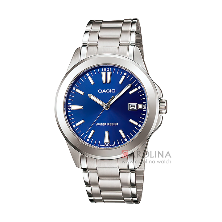 Jam Tangan Casio General MTP-1215A-2A2 Enticer Men Blue Dial Stainless Steel Band