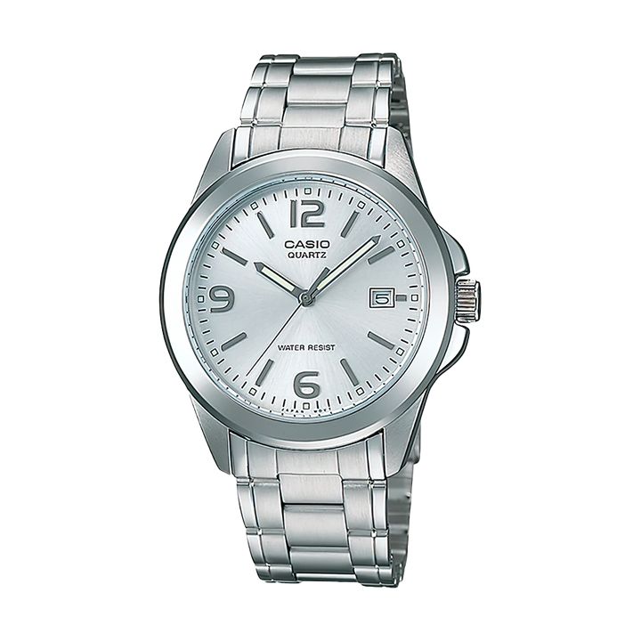 Jam Tangan Casio General MTP-1215A-7A Men Silver Dial Stainless Steel Band