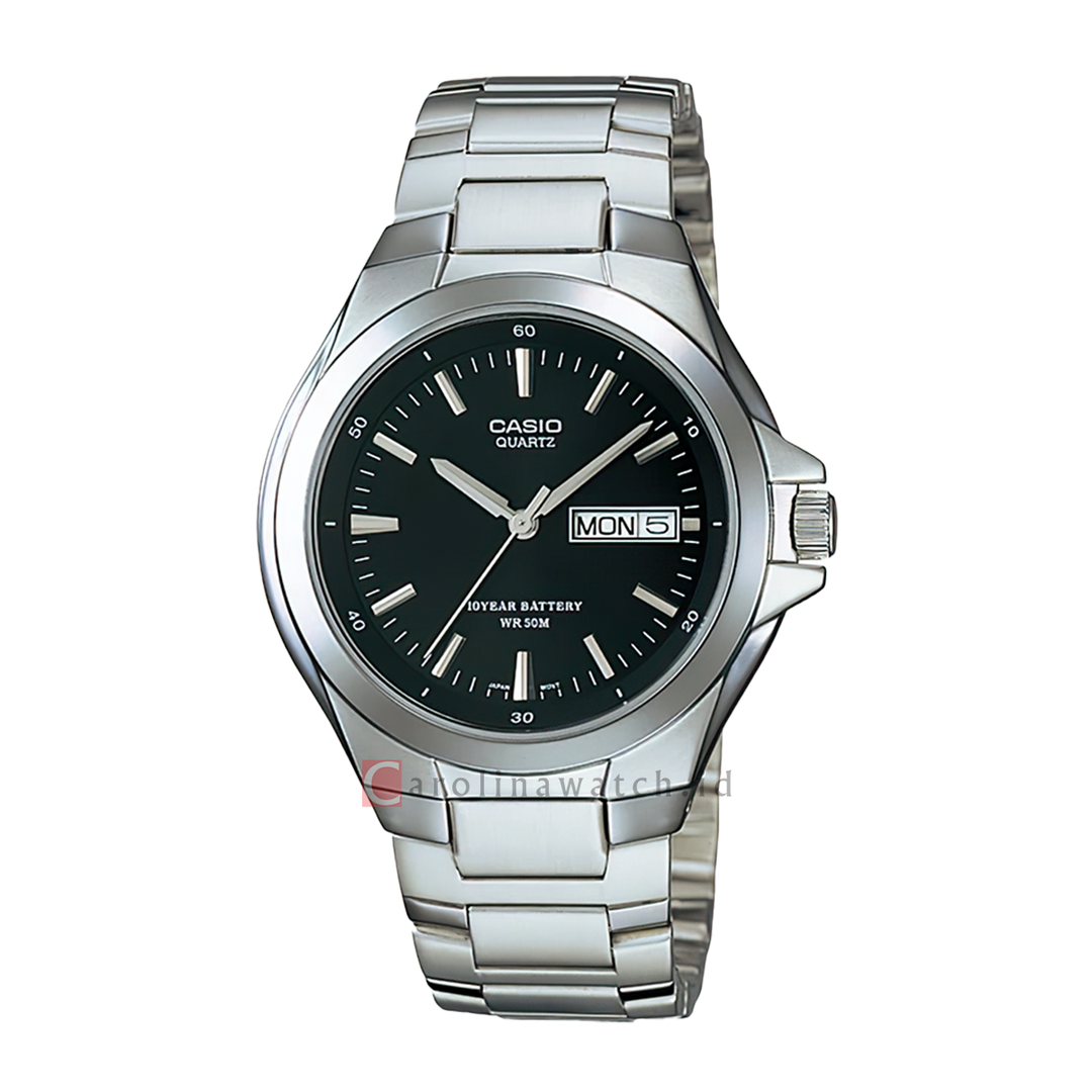 Jam Tangan Casio General MTP-1228D-1A Men Black Dial Stainless Steel Band