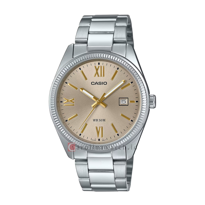 Jam Tangan Casio General MTP-1302DD-9A Men Analog Dial Stainless Steel Band