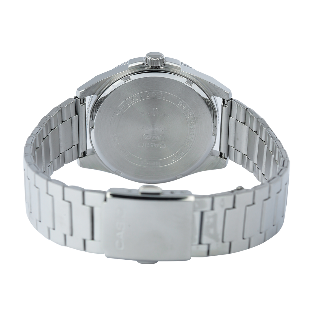 Jam Tangan Casio General MTP-B155D-3E Men Grey Dial Stainless Steel Band