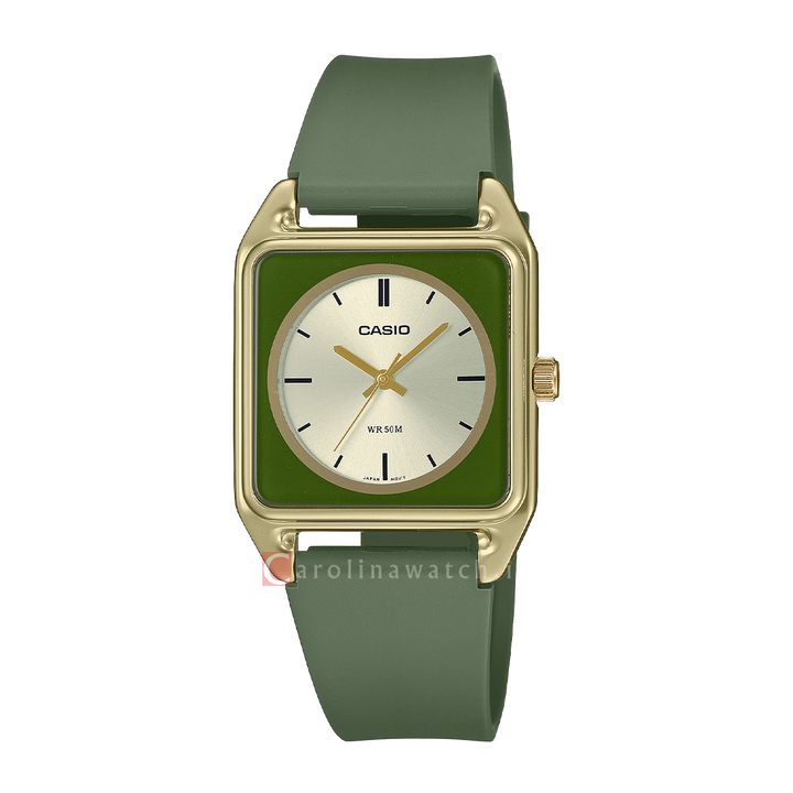 Jam Tangan Casio General MTP-B170-3E Men Analog Dial Green Resin Band