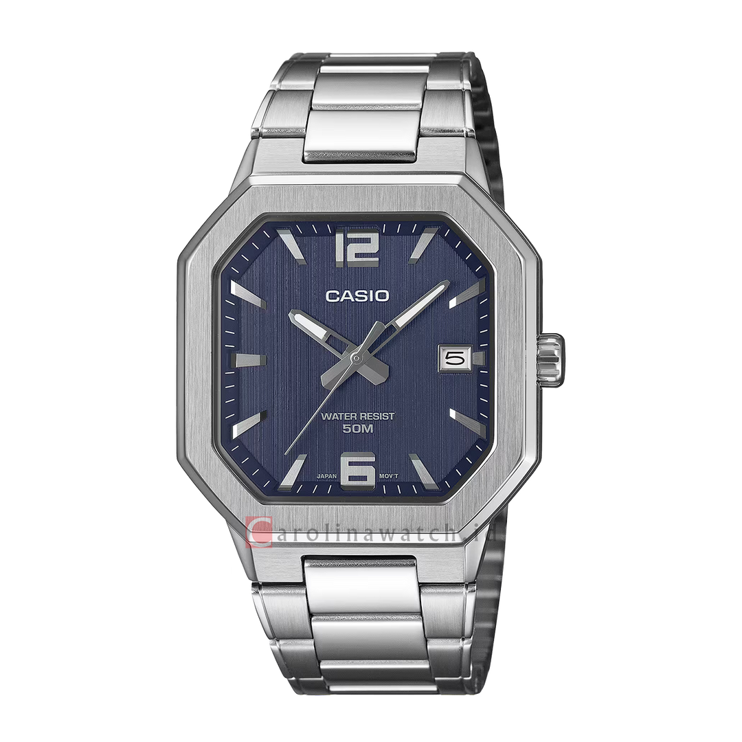 Jam Tangan Casio MTP-B195D-2A Men Analog Dial Stainless Steel Band
